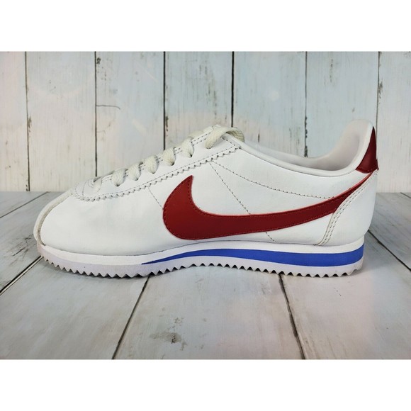 Nike Classic Cortez Forrest Gump Sneakers Women's Size 6 White Red Blue - Picture 3 of 10